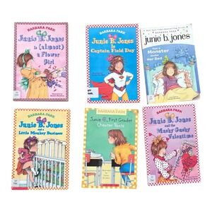 Junie B Jones Book Lot of 6 Barbara Park Paperback Kids Chapter Books Scholastic